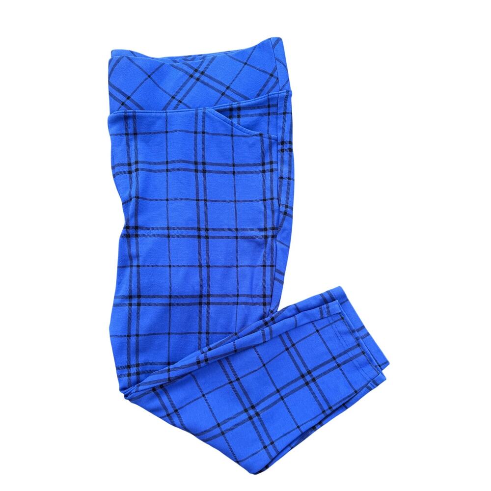 Studio by Torrid Pull-On Pocket Pixie Pants Blue Plaid Size 3R Plus
